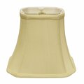 Homeroots 16 in. Slanted Rectangle Bell Monay Shantung Lampshade, Antique White 469699